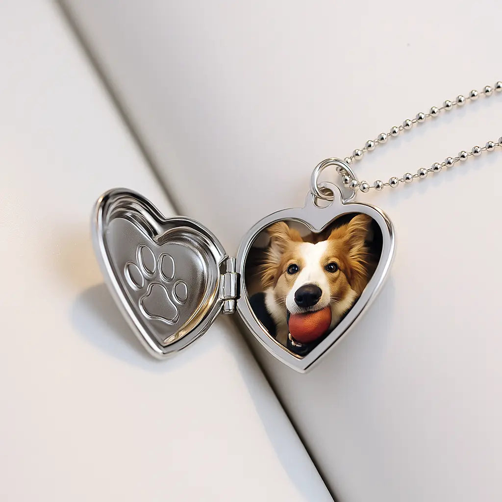 Relicario Huella de Amor - Incluye: Relicario + Tarjeta con foto + Foto interna + Caja de regalo + Envío